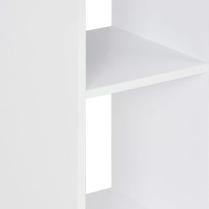 Бар маса, бяло и бетонно, 60x60x110 см
