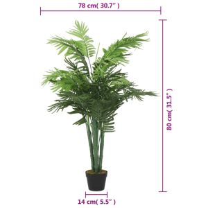 Изкуствена палма 18 листа 80 см зелена