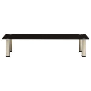 ТВ поставка, черна, 80x35x17 см, закалено стъкло