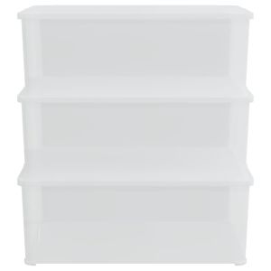 Пластмасови кутии за съхранение 3 бр 10 л стифиращи