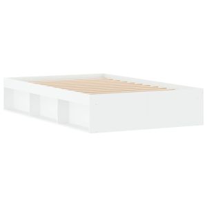Рамка за легло, бяла, 120x190 см, Small Double