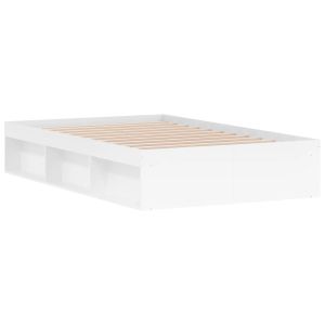 Рамка за легло, бяла, 120x190 см, Small Double