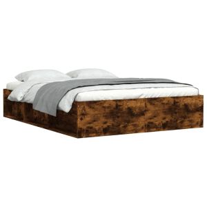 Рамка за легло, опушен дъб, 140x200 см