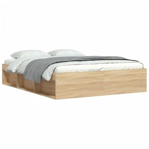 Рамка за легло, дъб сонома, 140x200 см