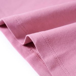 Детска тениска с дълъг ръкав, опушено розово, 92