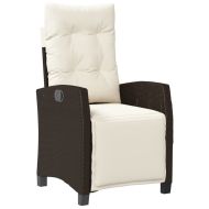 Градински трапезен комплект възглавници 9 части кафяв полиратан