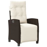 Градински трапезен комплект възглавници 9 части кафяв полиратан