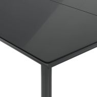 Градински трапезен комплект 7 части възглавници черен полиратан