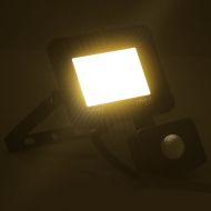 LED прожектор със сензор, 20 W, топло бяло