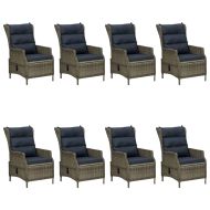 Градински трапезен комплект, 9 части, кафяв