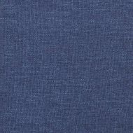 Горна табла за легло с уши, синя, 163x23x118/128 см, плат