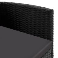 Градински трапезен комплект 9 части черен полиратан и стомана