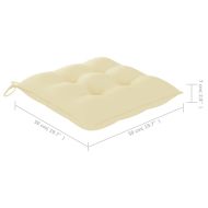 Градински столове с маса за чай и възглавници, акация масив