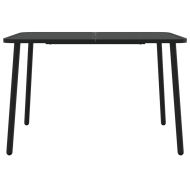 Градински трапезен комплект от 5 части, антрацит, стомана