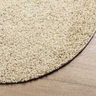 Шаги килим с дълъг косъм "PAMPLONA" модерен златист Ø 240 см
