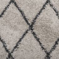 Шаги килим с дълъг косъм "PAMPLONA" бежов и антрацит 80x250 см