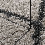 Шаги килим с дълъг косъм "PAMPLONA" бежов и антрацит Ø 100 см