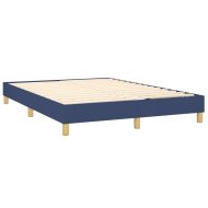 Боксспринг легло с матрак, синьо, 140x190 см, плат