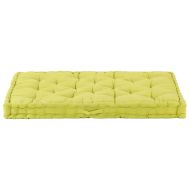 Палетна възглавница за под, памук, 120x40x7 см, зелена