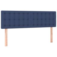 Горни табли за легло, 2 бр, сини, 72x5x78/88 см, плат