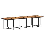 Градински комплект с възглавници 17 части полиратан черен