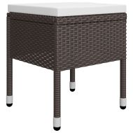 Градински трапезен комплект, 7 части, кафяв