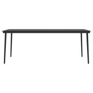 Градински трапезен комплект от 7 части с възглавници сив