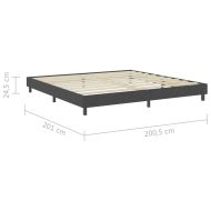 Рамка за боккспринг легло, тъмносива, текстил, 200x200 см