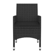 Градински комплект с възглавници 5 части полиратан и стъкло