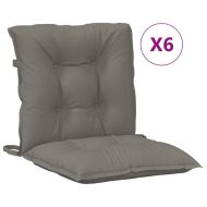 Възглавници за столове 6 бр меланж тъмносиви 100x50x7 см плат