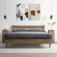 Сайдборди, 2 бр, дъб сонома, 30x30x70 см, инженерно дърво