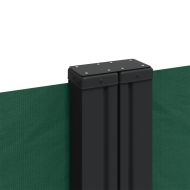 Прибираща се странична тента, тъмнозелена, 220x1000 см