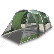 Къмпинг палатка тунелна, 4-местна, зелена, водоустойчива