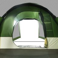 Къмпинг палатка тунелна, 4-местна, зелена, водоустойчива