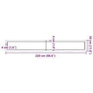 Плот за баня 220x30x(2-4) см необработено масивно дърво