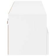 Стенен ТB шкаф, бял, 100x30x30 см, инженерно дърво