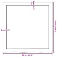 Стенен рафт светлокафяв 60x60x(2-6) см обработен масивен дъб