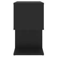 Нощни шкафчета, 2 бр, черни, 50x30x51,5 см, инженерно дърво