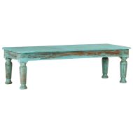 Маса за кафе, 110x50x34 см, масивно регенерирано дърво