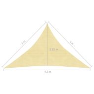 Платно-сенник, 160 г/м², бежово, 3x3x4,2 м, HDPE