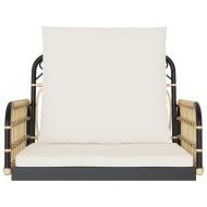 Стол-люлка с възглавници 63x58x39 см полиратан и стомана