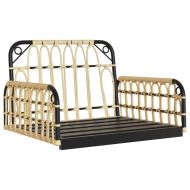 Стол-люлка с възглавници 63x58x39 см полиратан и стомана