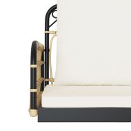 Стол-люлка с възглавници 63x58x39 см полиратан и стомана