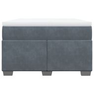 Боксспринг легло с матрак, тъмносиво, 120x200 см, кадифе