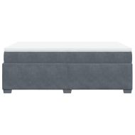 Боксспринг легло с матрак, тъмносиво, 120x200 см, кадифе