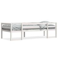 Детска рамка за легло бяла 90x200 см масивна борова дървесина