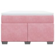 Боксспринг легло с матрак, розово, 120x200 см, кадифе