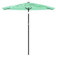 Градински чадър със стоманен прът, зелен, 268x268x226 см