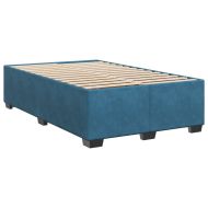 Боксспринг легло с матрак, синьо, 120x200 см, кадифе