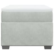 Боксспринг легло с матрак, светлосиво, 80x200 см, кадифе